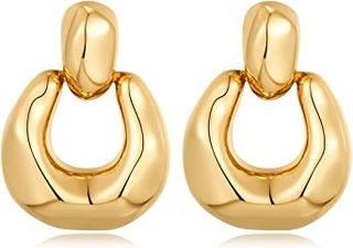 HESSAWELL + Gold Silver Hoop Dangle Earrings