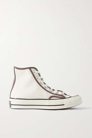 Converse + Chuck 70 Workwear Faux Leather-Trimmed Canvas High-Top Sneakers