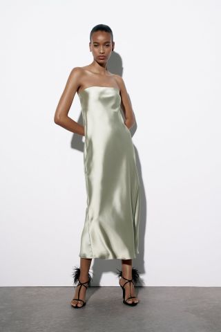 Zara + Satin Effect Dress