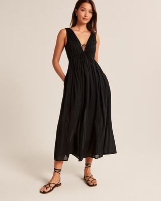 Abercrombie & Fitch + Tank Tie-Front Maxi Dress