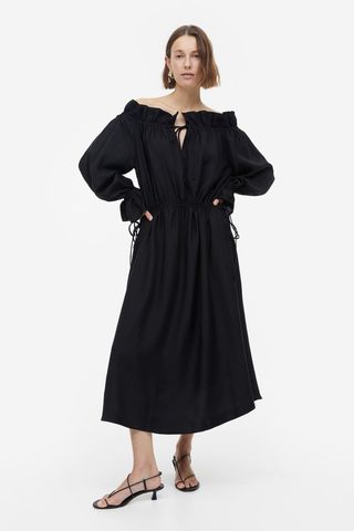 H&M + Long Off-The-Shoulder Dress