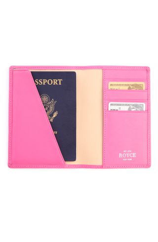 Royce New York + Rfid Leather Passport Case