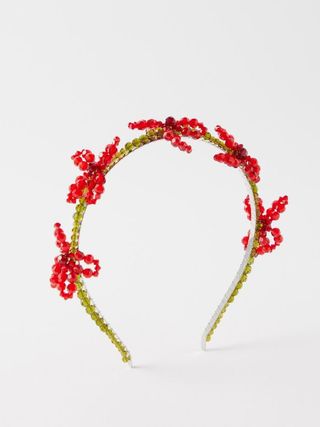 Simone Rocha + Poppy Beaded Floral Headband