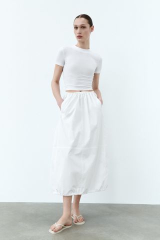 Zara + Toggle Midi Skirt