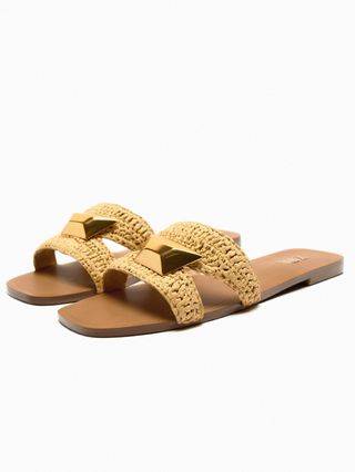 Zara + Flat Slider Sandals