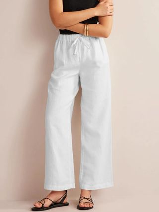 Boden + Relaxed Pull-On Linen Trousers