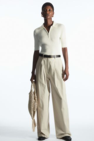 COS + Wide-Leg Tailored Trousers