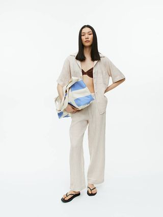 Arket + Linen Drawstring Trousers