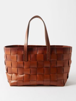 Dragon Diffusion + Japan Woven-Leather Box Tote Bag