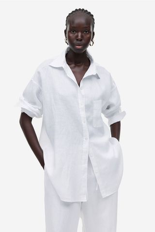 H&M + Oversized Linen Shirt