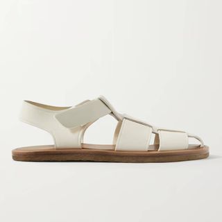 The Row + Fisherman Woven Textured-Leather Sandals