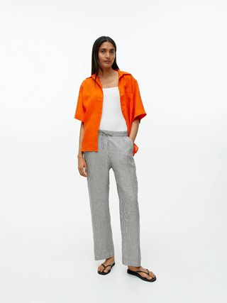 Arket + Linen Drawstring Trousers