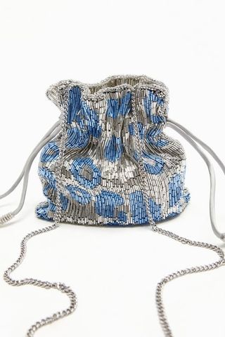 Zara + Beaded Bucket Bag