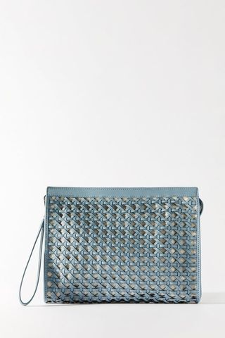 Zara + Woven Clutch Bag