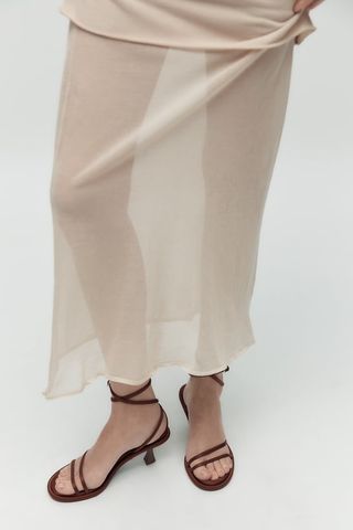 Zara + Strappy Satin Effect Sandals