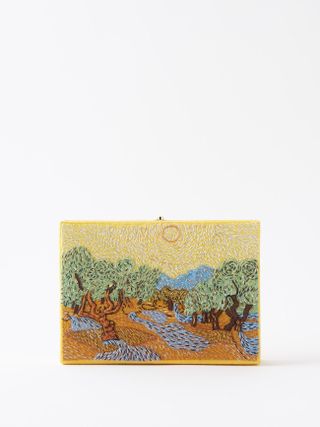 Olympia Le-Tan + Van Gogh Embroidered Book Clutch Bag