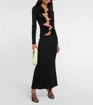 Christopher Esber + Embellished Cutout Jersey Maxi Dress