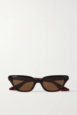 Oliver Peoples x Khaite + Cat-Eye Acetate and Gold-Tone Sunglasses