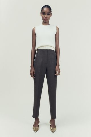 Zara + High Waist Trousers