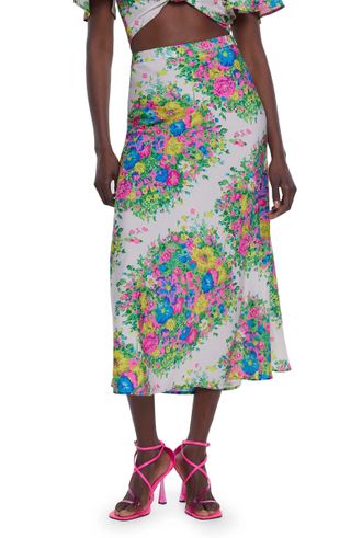 River Island + Floral A-Line Skirt