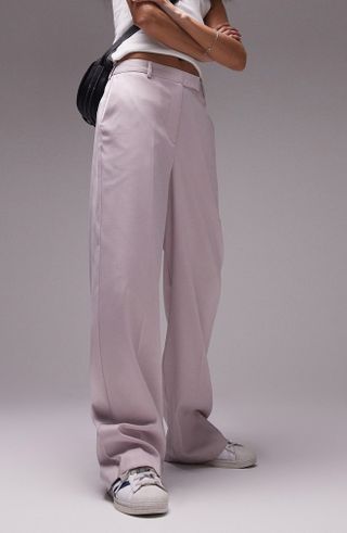 Topshop + Slouch Straight Leg Trousers