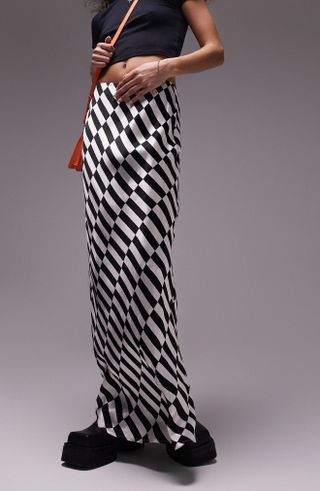 Topshop + Checkerboard Maxi Skirt