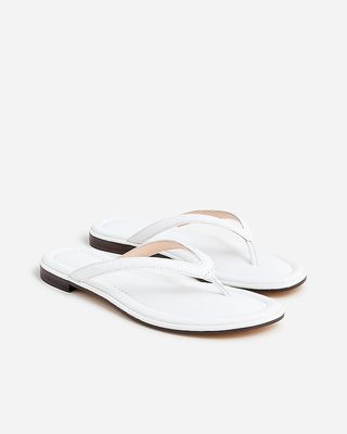 J.Crew + Menorca Padded Thong Sandals in Leather