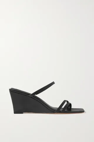 St. Agni + Leather Wedge Sandals