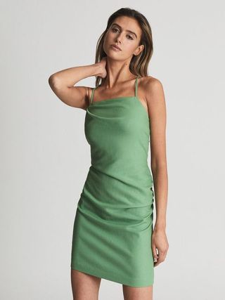 Reiss + Green Ariela Stretch Linen Bodycon Mini Dress