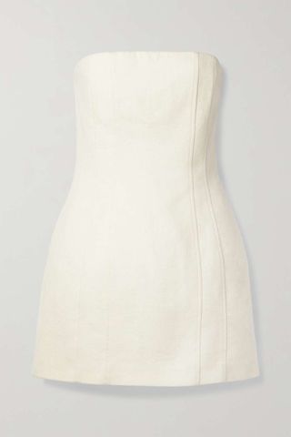 A.L.C. + Elsie Strapless Linen and Cotton-Blend Mini Dress