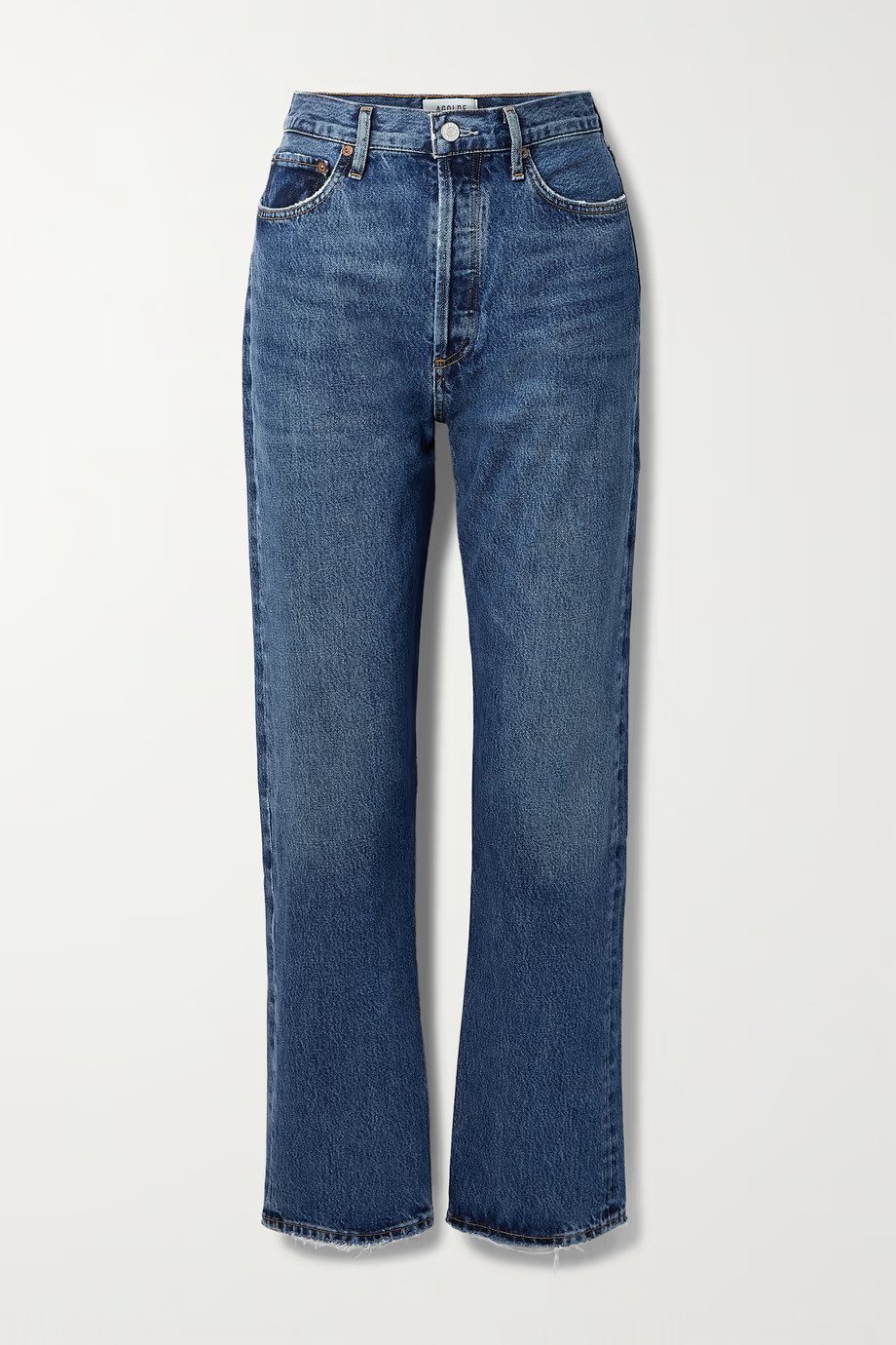 Agolde + 90's Pinch Waist High-Rise Straight-Leg Jeans
