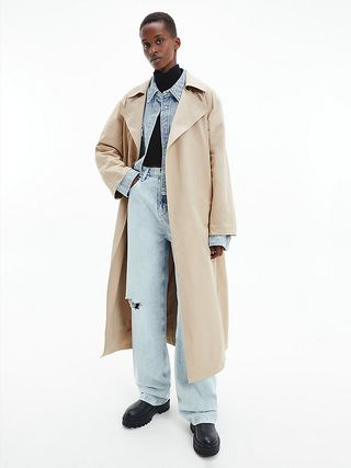 Calvin Klein + Oversized Trench Coat