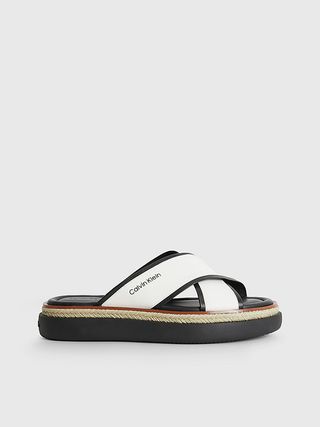 Calvin Klein + Recycled Canvas Sandals