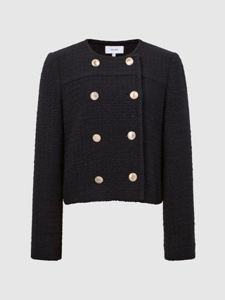 Reiss + Esmie Cropped Double Breasted Jacket
