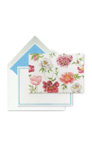 Clementina Sketchbook + Peonies Set-Of-Ten Hand-Painted Stationery Cards