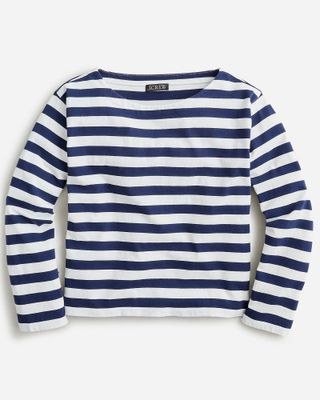 J.Crew + Relaxed Long-Sleeve Boatneck T-Shirt