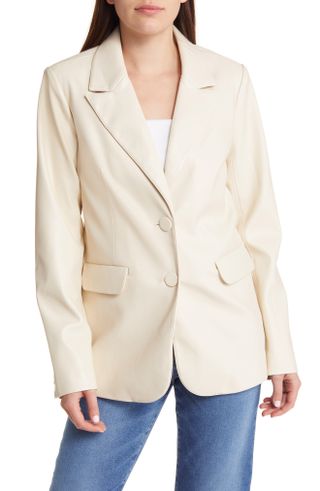 Good American + Better Than Leather Faux Leather Blazer