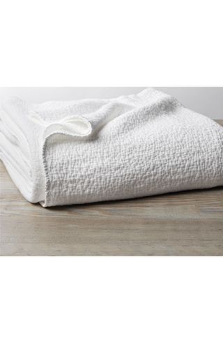 Coyuchi + Cascade Matelassé Organic Cotton Blanket