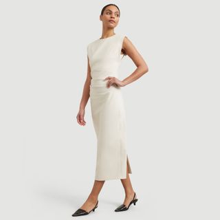 Modern Citizen + Iman Cotton Twill Split-Hem Dress