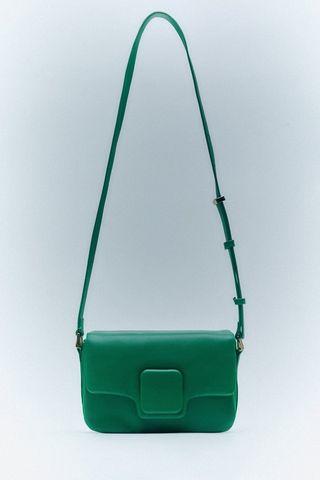 Zara + Square Piece Trim Crossbody Bag
