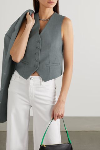 Frankie Shop + Gelso Grain De Poudre and Satin Vest