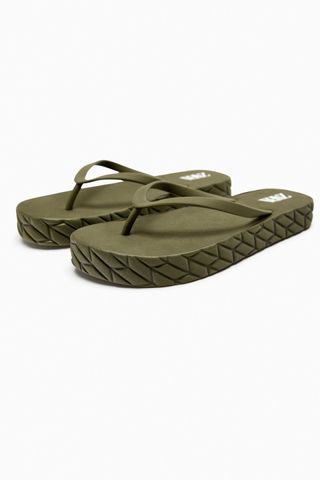 Zara + Rubberized Flat Sandals