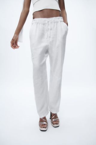 Zara + Linen Pajama Pants
