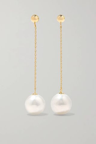 Anissa Kermiche + Girl With a Pearl 14-Karat Gold Pearl Earrings