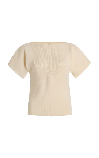 Nia Thomas + Exclusive Mujer Ribbed-Knit Cotton Top