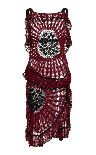 Diotima + Trio-Web Crocheted Cotton Midi Dress