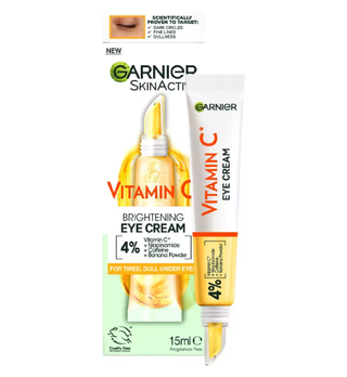 Garnier + Brightening 4% Vitamin C, Niacinamide, Caffeine & Banana Powder Eye Cream