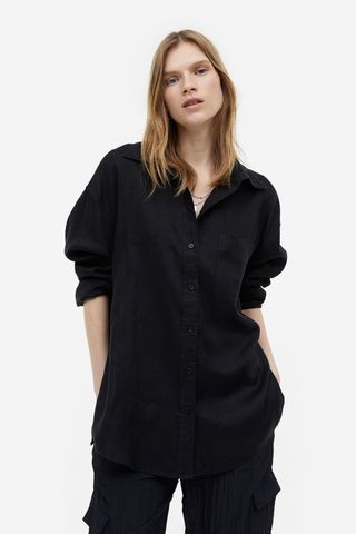 H&M + Oversized Linen Shirt