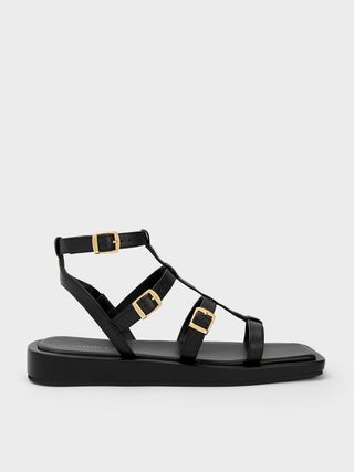 Charles & Keith + Buckled Gladiator Sandals