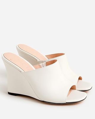 J.Crew + Bianca Wedge Sandals in Leather
